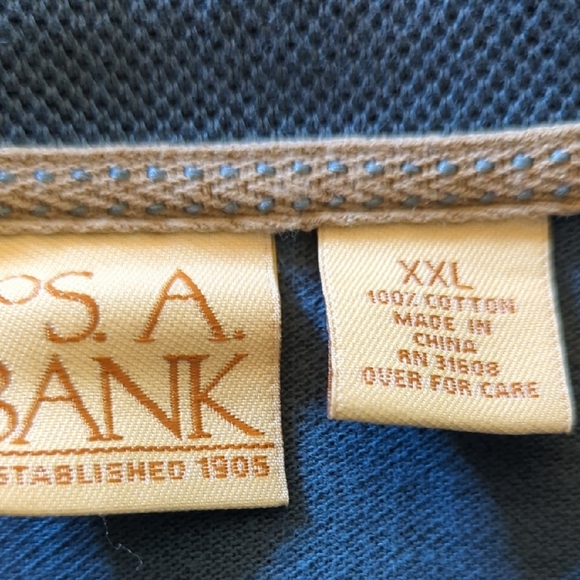 NEW, Jos. A. Bank Blue Polo Shirt Short Sleeve Casual - Picture 7 of 14